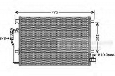 VAN WEZEL 58005277 -  Конденсатор, кондиционер
